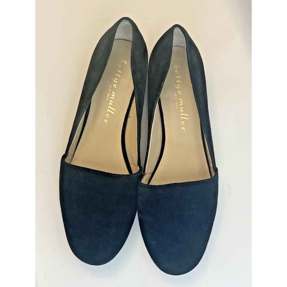 Bettye Muller Shoes Black Soft Suede Flats 9M